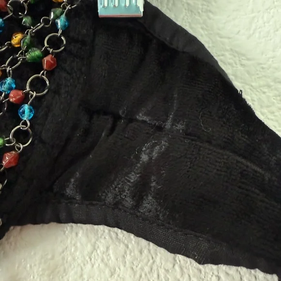 Coin Beads Belly Dancing Bra Halter Festival Rave Medium - Picture 4 of 5
